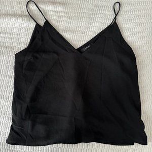V-Neck Black Tank Top
